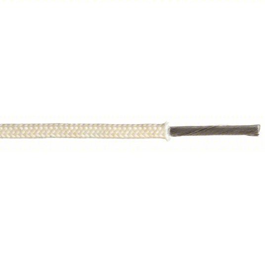 Tempco LDWR-1023 High Temp Lead Wire 12 AWG Wire Size, Natural, 100 ft Lg