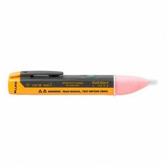 Fluke-1AC-A1-II Voltage Detector, 90 to 1000V AC, 5 in Length, Audible, Visual Indication