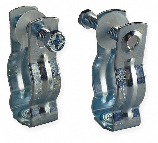 nVent Caddy CD1B Conduit & Cable Hanger - Screw-On, Galvanized, 3/4 in Trade Size, 3/4 in