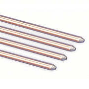 Nvent Erico 615880 Pointed End Ground Rod 5/8 in Dia, 8 ft Overall Lg, Copper Bonded Steel