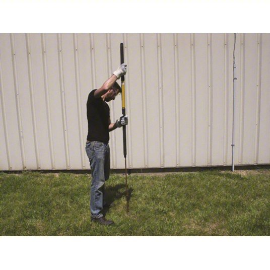 Nvent Erico 615880 Pointed End Ground Rod 5/8 in Dia, 8 ft Overall Lg, Copper Bonded Steel