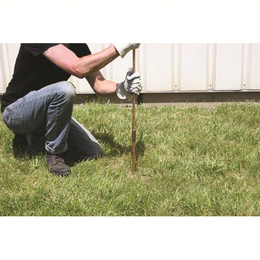 Nvent Erico 615880 Pointed End Ground Rod 5/8 in Dia, 8 ft Overall Lg, Copper Bonded Steel