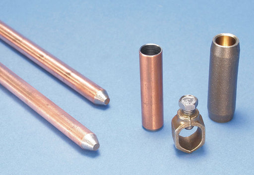Nvent Erico CGE5CP Ground Rod Kit, 5/8 in Dia, 4 ft Overall Lg, Copper Bonded Steel