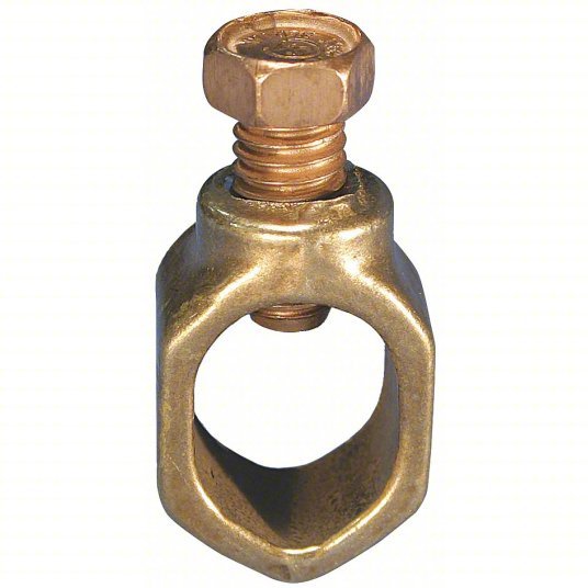 Nvent Erico CP58 Grounding Connector Bronze, 8 AWG SOL to 2 AWG STR Grounding Wire Size, 1 Grounding Wires