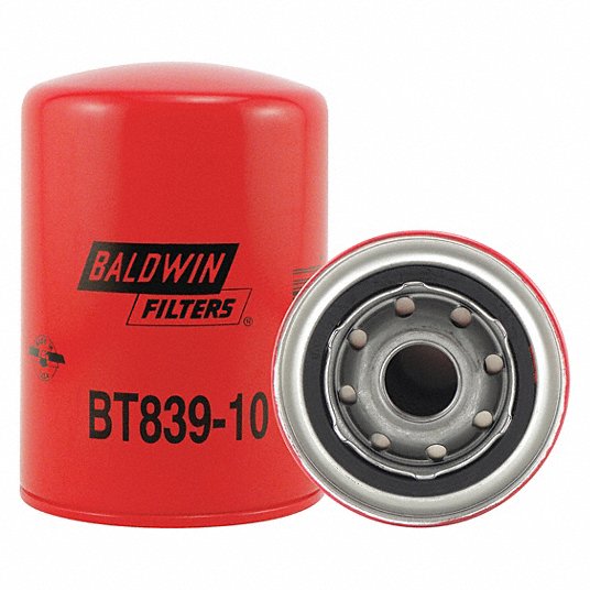 Baldwin BT839-10 Hydraulic Filter Hydraulic Fluid, 1-12 Thread Size, Spin-On, 3 11/16 in Outside Dia