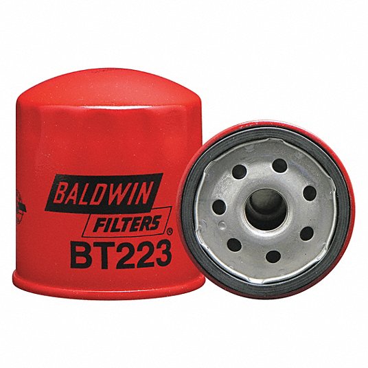 Baldwin BT223 Oil Filter LF3335, 3/4"-16 Thread Size, 3 1/2 in Overall Ht, Oil, Cellulose