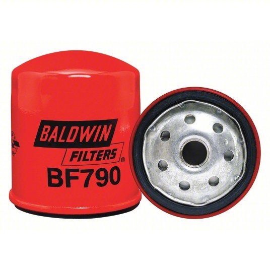 Baldwin BF790 Fuel Filter Spin-On, 3 1/32 in Outside Dia, M16-1.50 Thread Size, Cellulose
