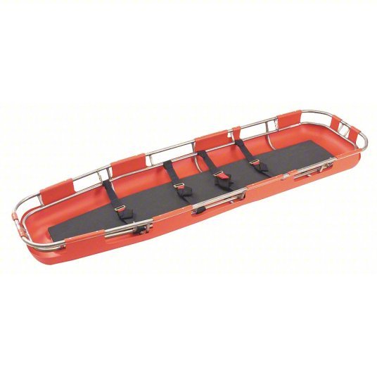 Ferno RE1125 Basket Stretcher, 85 in Lg, 23 1/2 in Wd, 7 in Ht, Red, 2,500 lb Wt Capacity
