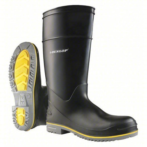 Dunlop 8990800 Size 9 Men's Steel Rubber Boot, Black