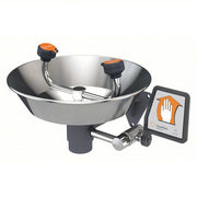 Guardian G1814 Plumbed Eyewash Std, Wall Mnt, Eyes Coverage, Uncovered, Stainless Steel Bowl