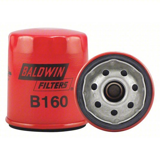 Baldwin B160 Oil Filter M22 x 1.5 mm Thread Size Automotive Filters, 3 1/2 in Lg, Oil, Spin-On