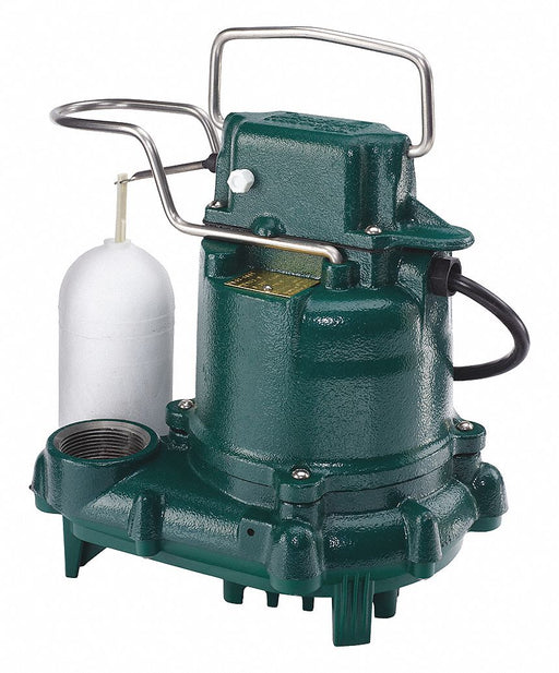 Zoeller 53-0001 Submersible Sump Pump, 3/10 hp, 115V AC, 34 gpm Flow Rate @ 10' of Head, 1 1/2 in FNPT, Auto