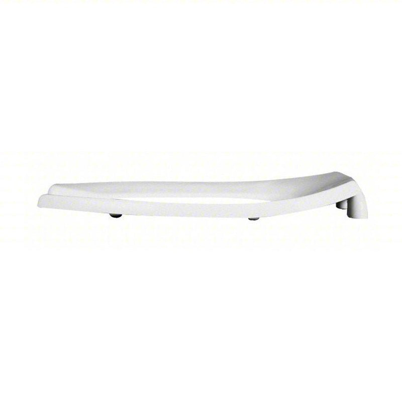 Bemis 1955CT-000 Toilet Seat White, Plastic with Stainless Steel Posts, External Check Hinge, 2 3/8 in Seat Ht, Open
