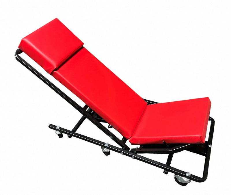 Whiteside 2UP Creeper, Heavy-Duty, Dual Adjustable, 17 in W x 3-5/8 in H, 570 lb Max Load, Steel, 44 in L, Padded Headrest