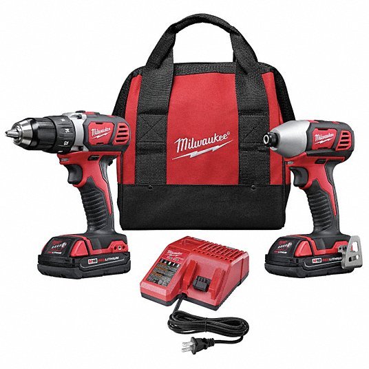 Milwaukee 2691-22 M18 Cordless Combo Kit, 18 Volt DC, Lithium-Ion, Drill, Impact Driver, 2 Tools