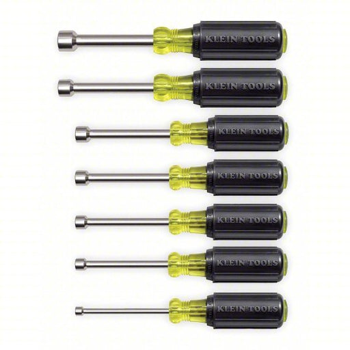 Klein 631M Fastener-Holding Nut Driver Set SAE, 6 3/4 in to 7 5/16 in, 3 in Shank Lg