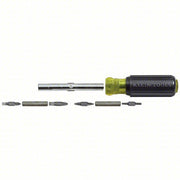 Klein 32500 Multi-Bit Screwdriver / Nut Driver, 11-in-1, Ph, Sl, Sq, Torx Bits, 6-Piece, 8 Tips