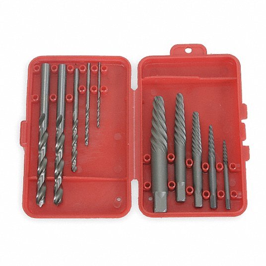 Redwood RW2RUR2 Screw Extractor Set 10 Pc, Spiral Flute, Size #1/#2/#3/#4/#5, 3/32 in to 5/8 in Capacity