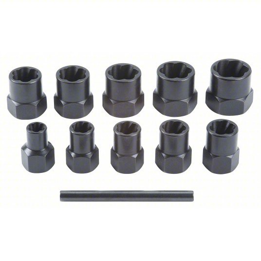 Proto J69X00 Screw Extractor Set 10 Pc, Spiral Flute