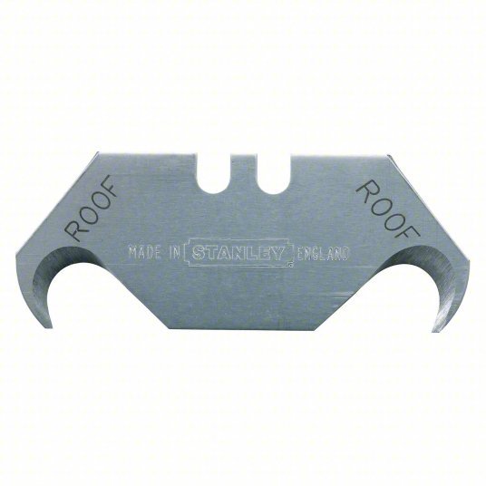 Stanley 11-939 Utility Blade 1 7/8 in Blade Lg, 3/4 in Blade Wd, 0.03125 in Blade Thick, Steel, 5 PK