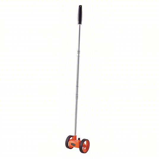 Keson RR182 Measuring Wheel 9,999 ft Range, Adj Handle Handle, Spoked Dual Wheel, Rubber Tread, 42 in Lg
