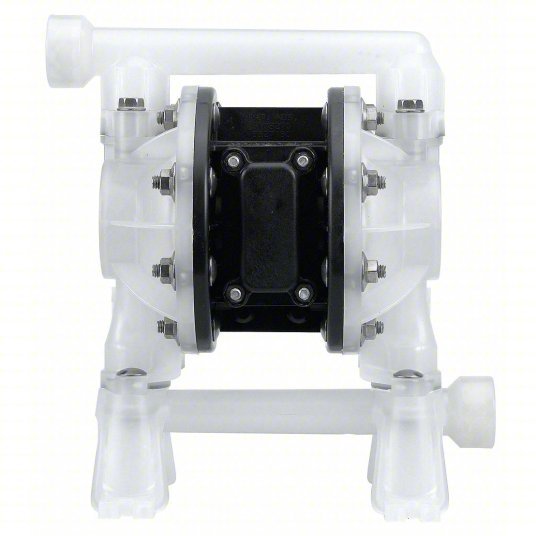 ARO PD07P-APS-PTT Double Diaphragm Pump Air, Polypropylene, Bolt, 3/4 in Fluid Connection Size, NPT, PTFE, PTFE