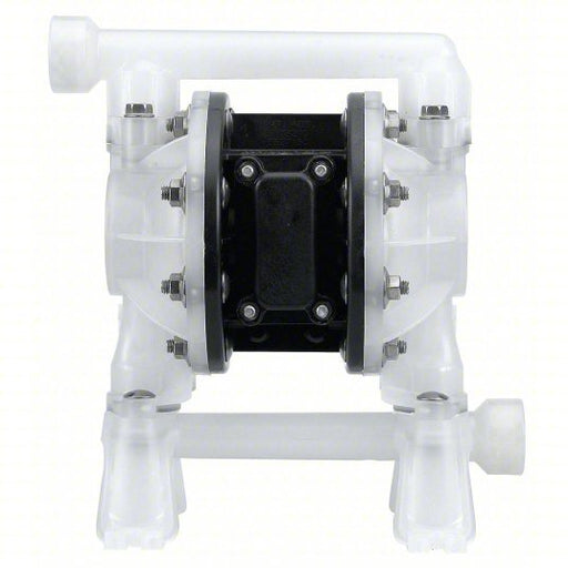 ARO PD07P-APS-PTT Double Diaphragm Pump Air, Polypropylene, Bolt, 3/4 in Fluid Connection Size, NPT, PTFE, PTFE