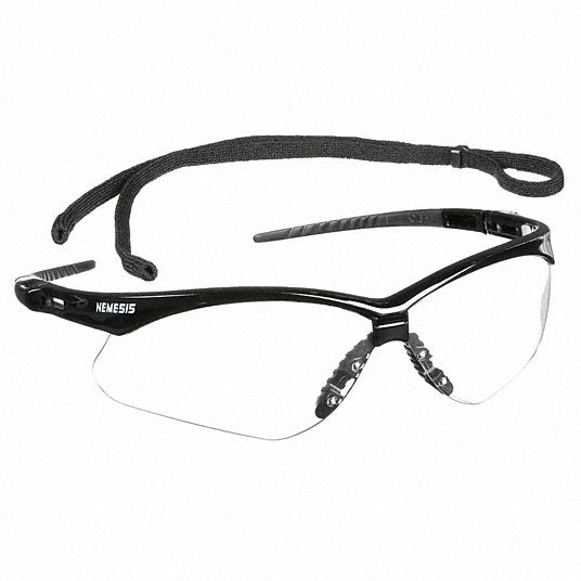 Kleenguard 25676 Safety Glasses Clear Lens, Half-Frame, Black Frame, V30 Nemesis(TM) Series