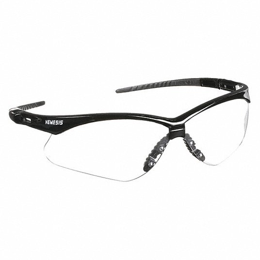 Kleenguard 25679 Safety Glasses Clear Lens, Half-Frame, Anti-Fog, Black Frame, V30 Nemesis(TM) Series