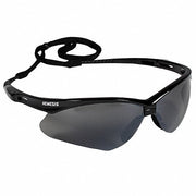 Kleenguard 25688 V30 Nemesis Safety Glasses, Mirror Coating, Scratch-Resistant, Black Half Frame, Smoke Lens