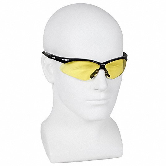 Kleenguard 25659 Safety Glasses Amber Lens, Half-Frame, Anti-Fog, Black Frame, Nemesis(TM) Series