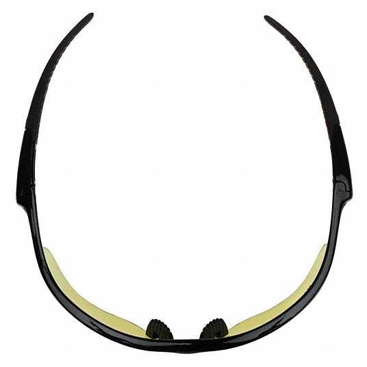 Kleenguard 25659 Safety Glasses Amber Lens, Half-Frame, Anti-Fog, Black Frame, Nemesis(TM) Series