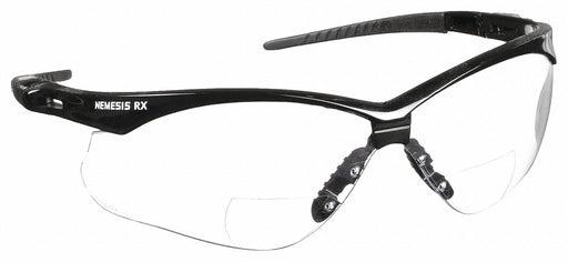 Kleenguard 28621 Reader Safety Glasses, Clear Lens Color, Wraparound Frame, Hard Coat, Bottom, +1.50