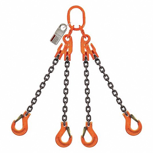 Pewag 7G100QOSXK/5 Chain Sling, G100, QOSXK, Alloy Steel, 5 ft.