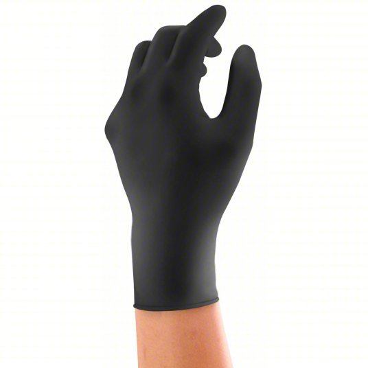 Microflex N643 Disposable Gloves Medical-Grade, L (9), 4 mil, Powder-Free, Nitrile, Grain, Fingertips
