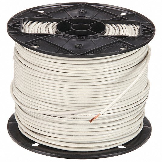 Southwire 22965801 Building Wire, THHN, 12 AWG, 500 ft, White, Nylon Jacket, PVC Insulation - Redwood.KV2W284