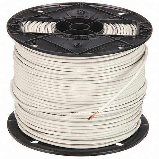 Southwire 22965801 Building Wire, THHN, 12 AWG, 500 ft, White, Nylon Jacket, PVC Insulation - Redwood.KV2W284