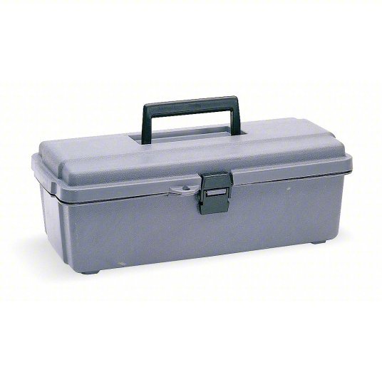 Flambeau 6744WG Tool Box 14 1/2 in Overall Wd, 7 1/2 in Overall Dp, 5 1/4 in Overall Ht, Gray
