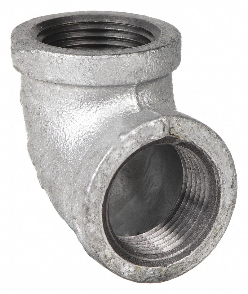 Approved Vendor 5P796 Metal Pipe Elbow, 90° Elbow, 1/4 in x 1/4 in, Malleable Iron