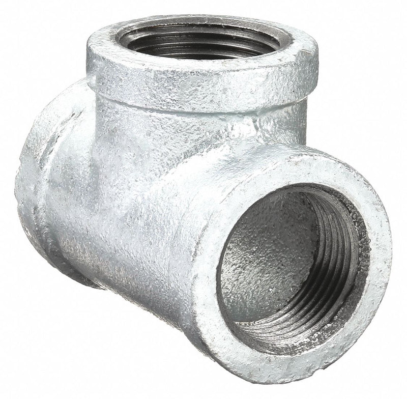 Approved Vendor 5P844 Metal Pipe Tee, Tee (run x run x branch), 1/2 in x 1/2 in x 1/2 in, Malleable Iron