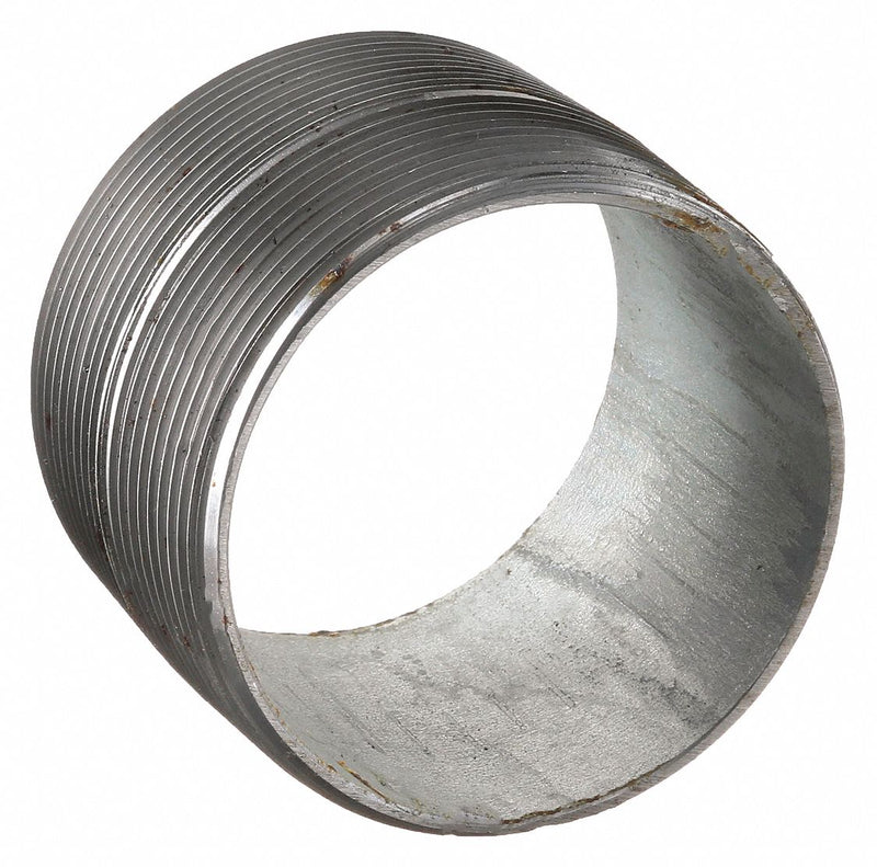 Approved Vendor 6P853 Pipe Nipple, 1 1/2 in Nominal Pipe Size, 1 3/4 in Lg, Schedule 40, Galvanized Steel, Fully Threaded