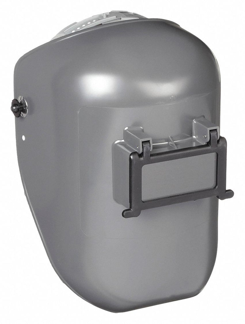 Fibre-Metal BY Pip 906GY Welding Helmet, Passive, 0 Arc Sensors, Gray, W10,  4.25 in x 2.00 in, Ratchet