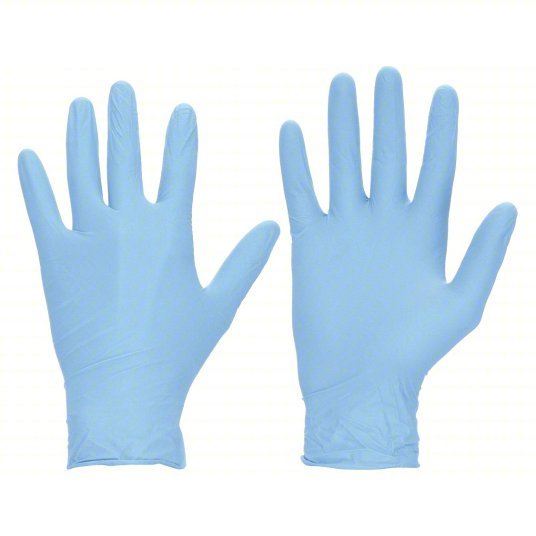 Ability One 6515-00-NIB-0238 Disposable Gloves: Medical-Grade, L (9), 4 mil, Powder-Free