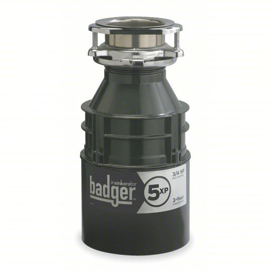 In-Sink-Erator Badger 5 XP Garbage Disposal Residential, 3/4 hp Horsepower, 26 oz Grinding Chamber Capacity
