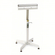 HTC HSS-18 Material Support Stand 16 in Roller Wd, 28 in Min. Ht, 47 1/2 in Max. Ht, Steel, White