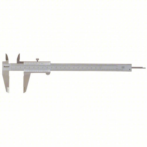 Starrett 125MEA - 8/200 4 - Way Vernier Caliper 0 in to 8 in/0 mm to 203.2 mm Range, 1 1/2 in Jaw Dp, Slide, Std Jaw - Redwood.KV2ZUF5