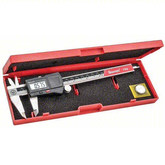 Starrett EC799A-6/150 4-Way Digital Caliper: 0 in to 6 in/0 to 150 mm Range, ±0.001 in/±0.02 mm Accuracy, 4-Way