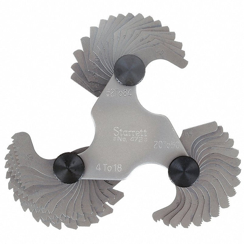 Starrett 472 Screw Pitch Gage, 4-84TPI, 51 Leaves