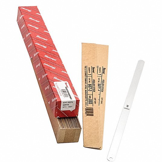 Starrett S667A Loose-Leaf Feeler Gauge Set Inch, 32 Feeler Blades, 0.0005 - 0.030 in, 12 in Blade Lg