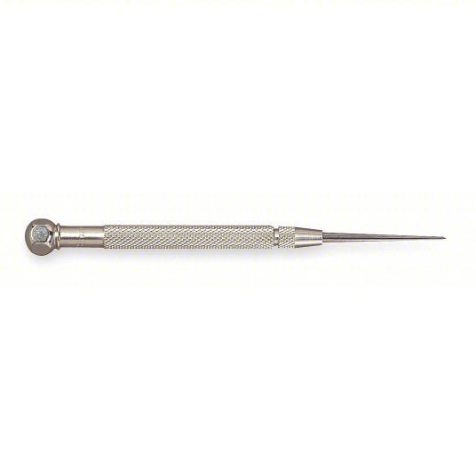 Starrett 70A Pocket Scriber, Straight, Round, Steel, Knurled, Nonmagnetic, Removable Tip, Steel